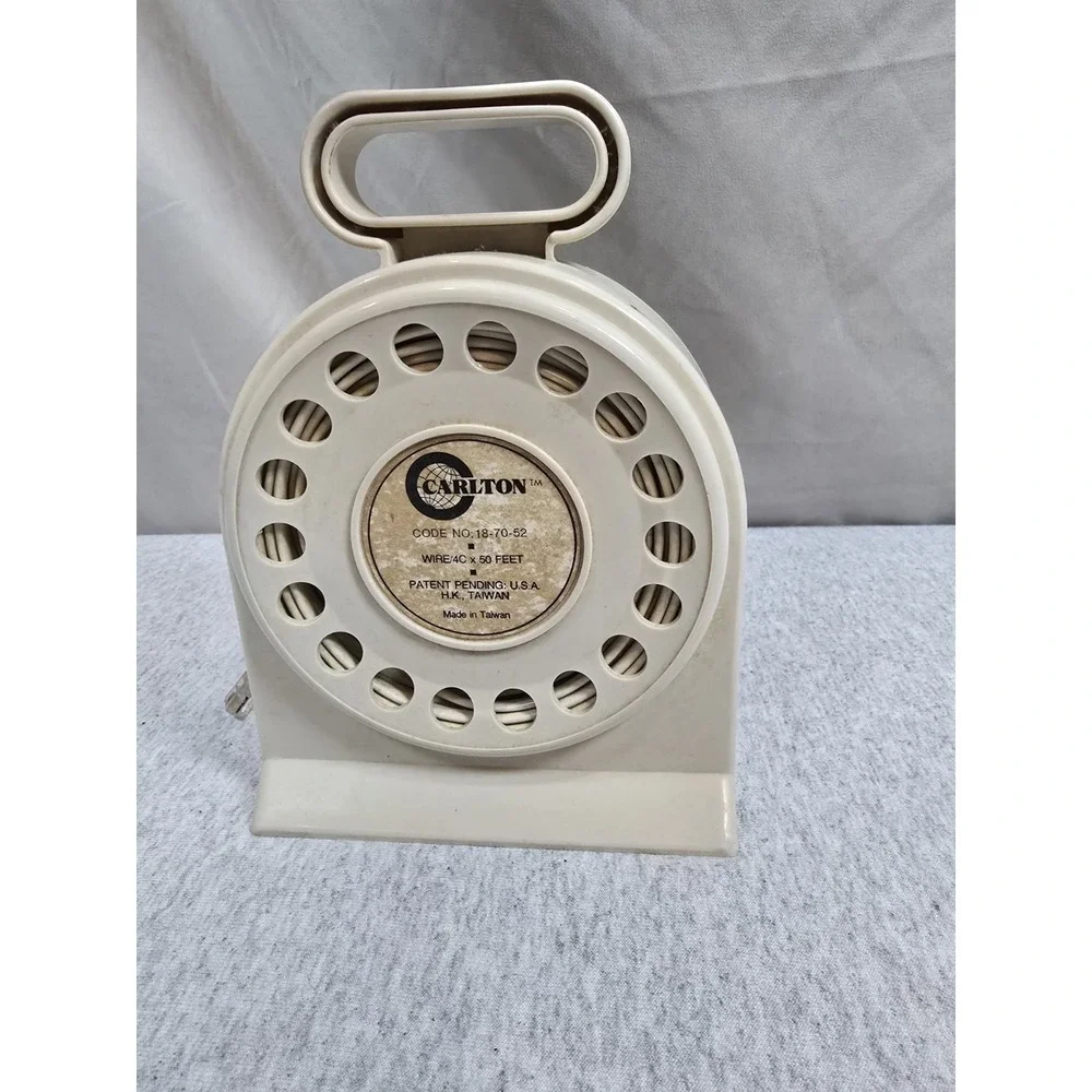 Vintage 1980s Carlton Cord N Reel Telephone 50 Ft Cord Collectible Phone Part